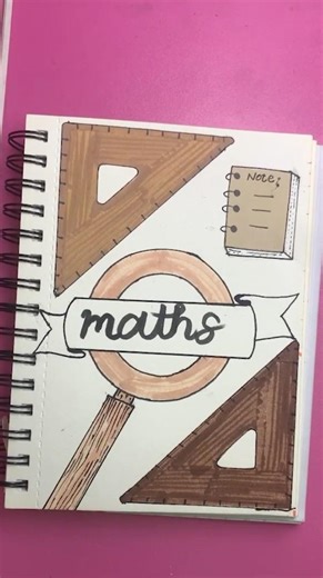 Math Notebook Page Design ✏️📐 #shorts #calligraphy #rizzucalligraphy