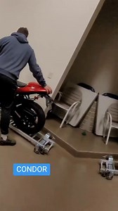 CONDOR Garage Dolly works on Every Motorcycle Keeps it upright to maximize your storage! #condorproducts #motorcycle #manufacturing #MadeInUSA #motorcycletransport #fypシ゚viralシ #fypシ #fypviralシ | CONDOR Products