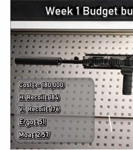 Week 1 Budget build! Battle tested JR’s second build. Now a budget build! A RC that is a laser beam for the price! From mid to fully kitted this can do it all! Come check out our twitch to see some more live builds and content! Twitch.tv_Juniorr_tv . . . . . . . . . . . . #JRweeklybuilds #exfilzone #vrfps
