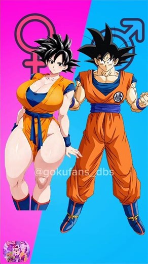 gender swap Dragon ball characters 💕 #shorts #dbs #goku #dragonball