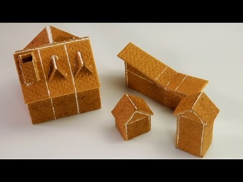 Assembling Graham Cracker Gingerbread Houses