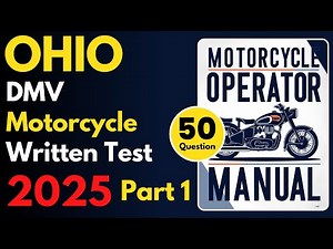 Ohio Motorcycle Written Practice Test | Part 1 | DMV Motorcycle Written Practice Test