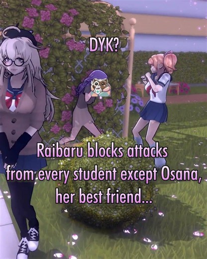 This is a small detail #yanderesimulator #yandere #yansim #dyk #didyouknow #raibaru #osana #friends