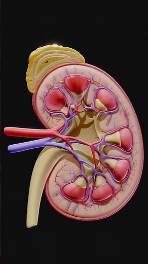 Human kidney anatomy: Human body organs 3d animation #Anatomy