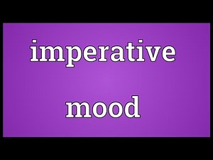 Imperative mood Meaning