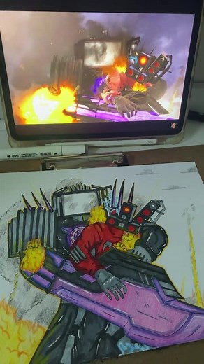 Titan Tv Man Helps Titan Speakerman with Drawing | Comics & Cartoon | Anime & Comics