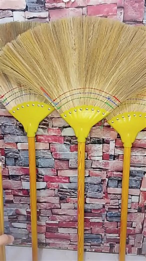 BUY 1 TAKE 2 Miscanthus Broom Natural Material Floor Sweeper Handmade Detachable Handle Broom for School Factory Courtyard Ground Sweeping Dust Free