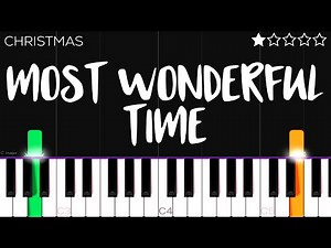 Christmas - It’s The Most Wonderful Time Of The Year | EASY Piano Tutorial