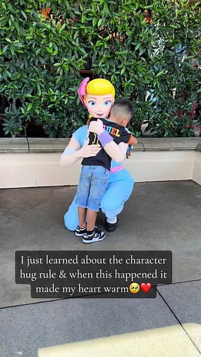 Heartwarming Disney Character Hug Rule in Disneyland