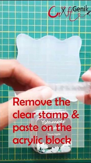 How to use Clear Stamps For Beginners | Clear Stamping | How to use Clear Stamps with Acrylic Block