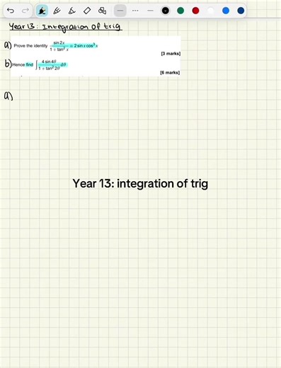 Year 13 integration of trig #fyp #alevels #mocks #alevels2026 #year13
