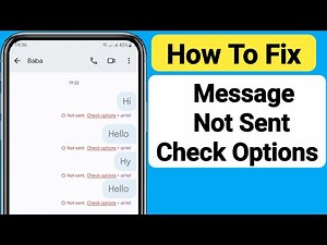 Message Not Sent Check Options Problem | How to fix not sent check options