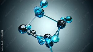 Glowing polymer molecule animation, perfect for explaining polymer chemistry. For academic, industrial training materials.. Close-up of polymer molecular structure, for chemistry-related content