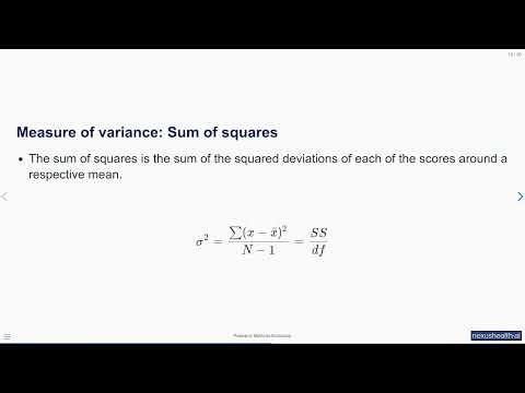 Analysis of variance