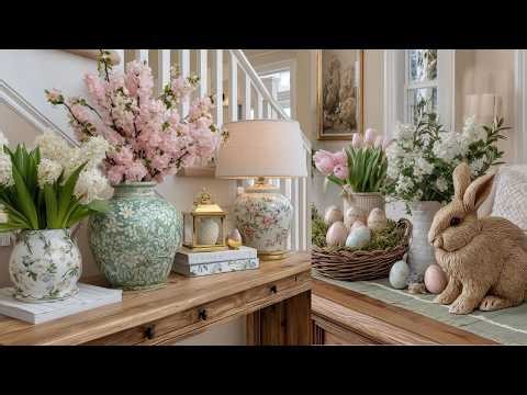 Easy & Affordable Easter Decor DIYs | Cozy Green & Pink Farmhouse Spring