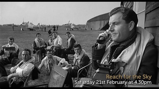 REACH FOR THE SKY 🎭 Kenneth More stars in the life story of war hero Douglas Bader, which was Britain’s most popular film of 1956! Don't miss this tale of extreme heroism, sometimes extreme recklessness, as double amputee Bader becomes a flying ace. Saturday 21st February at 4:30pm on Talking Pictures TV. *Subtitles Available* on #TalkingPicturesTV | Talking Pictures TV Sky 328 Freeview 82 Freesat 306 Virgin 445 Freely 36