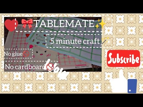 🎀TABLE MATE ✨five minute craft /no glue no card board with simple things /Mini_Drawz ..