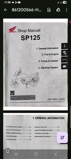 ⚙️ Honda SP 125 BS6 Complete Workshop Manual हिंदी PDF