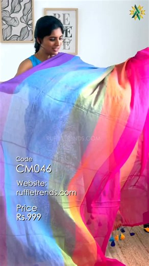 Ruffle Trends on Instagram: "✨Beautiful Mul Cotton Saree only price rs.999 ✨Ruffletrends.com, Search - CM046 ✨What’s app for any queries - 9345630672 Website link : https://ruffletrends.com/product/mul-cottonmulticolor-Cppdsj Visit our store at, RuffleTrends Exclusive For sarees Villa 18, block 60 Bollineni hillside , Nookampalayam, Perumbakkam road, Sithalappakam Chennai-600 126 6369545679 @ruffle_trends"