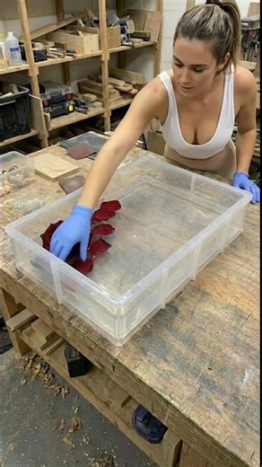 Epoxy Rose filled tombstone 🤯