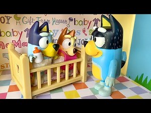 Baby Bluey and Baby Bingo 🍼 pretend play with Bluey toys