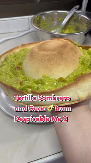 Tortilla Chip Sombrero and Guac 🥑 ตอร์ติญ่าชิปส์รูปหมวกซอมเบรโร่กับกัวคาโมเล่ จากเรื่อง Despicable Me 2 เมนูนี้ตอนทำคือสู้ชีวิตมาก 🥹 #tiktokพากิน #ห้องครัวtiktok #tiktokuni #กินหนมกัน #despicableme2 #despicableme ##gru##minion#sombrero #fyp #ขึ้นฟีดเถอะ