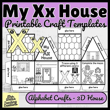 Letter Xx 3D Alphabet Craft Phonics Activity | Letter Recognition Home Worksheet