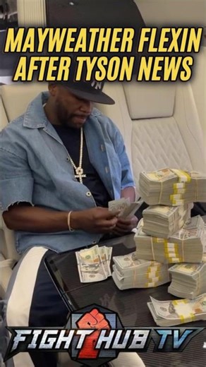 Floyd Mayweather FLEXING his money after Mike Tyson fight announced!
