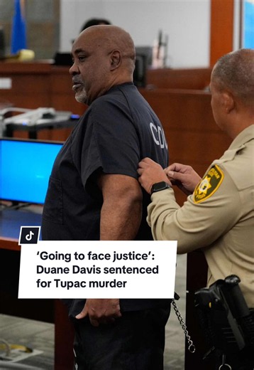 Former gang leader Duane Davis has been sentenced to 40 years in jail for the 1996 murder of Tupac Shakur in Las Vegas after being found guilty of the crime in August. 🔗 Click the link in our bio for more #Tupac #tupacshakur #justice #KeffeD #DuaneDavis