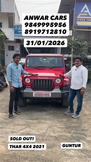 Anwar Cars on Instagram: "THAR 4X4 2021 SOLD OUT! #secondhandcars #preownedcars #andhrapradesh #trending #viral"