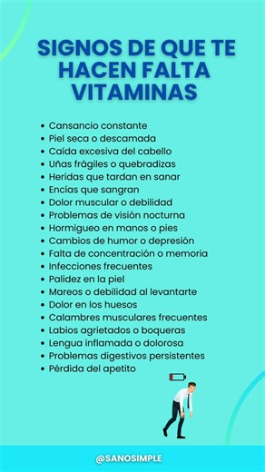 SIGNOS DE QUE TE HACEN FALTAN VITAMINAS #vitaminas #shorts #salud