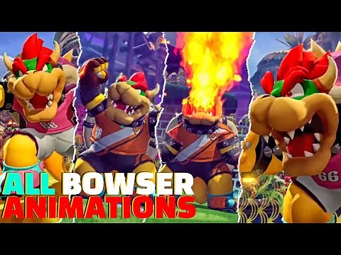 BOWSER VICTORY, LOSE AND ENTRANCE ANIMATIONS - Mario Strikers Battle League (4K60FPS)