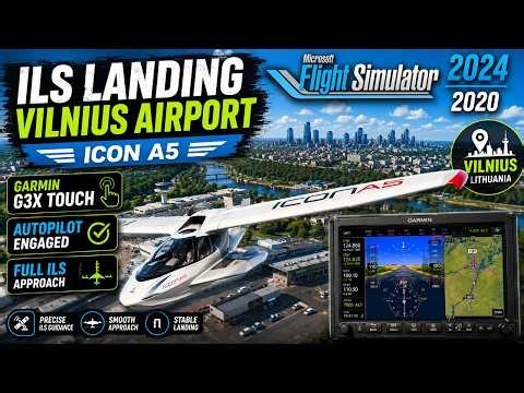 Icon A5 | How to 👉 use Garmin G3X Touch & Autopilot for an ILS Landing MSFS 2024/2020