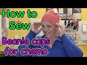 How to sew a simple beanie cap. Two ways. Great chemo cap using overlocker, serger or sewing machine