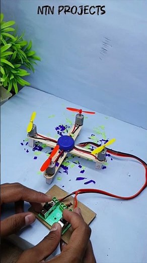 How to Make Drone at home ⚡🔌 #schoolproject #experiment #new #diy #hacks #simple #amazing