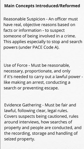 PACE Act 1984 - IN 60 SECONDS