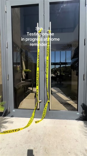 Making sure no one forgets testing is in progress at home. #athome #testing #caution #shh #momof3 @sofiaigarcia @Isa Garcia @CAROOO