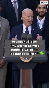 32K views · 812 reactions | President Joe Biden shares his secret service name is 'Celtic' ☘️ | NBC Sports Boston | Facebook
