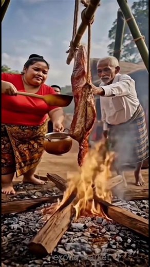 Traditional Fire Cooking in the Village 🔥 | Unique Outdoor Cooking#viralshorts#