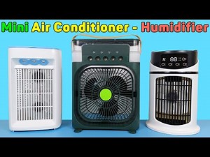 Mini Air Conditioner Fan - Cheap Air Cooler Fan USB, Spray Humidifier Water | Unboxing & Review