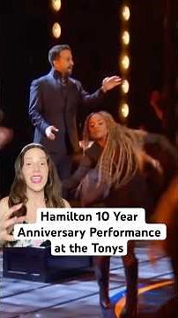 Where was Anthony Ramos during the Hamilton 10 year anniversary Tony awards performance?