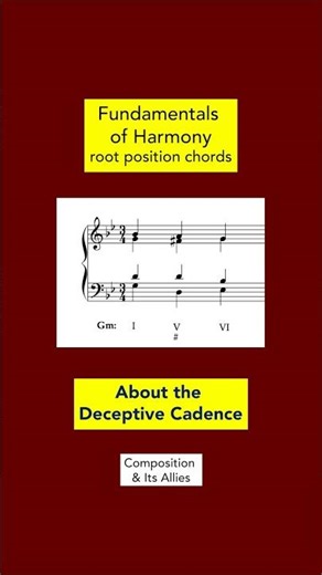 Harmony: the deceptive cadence, pt 1 #harmony
