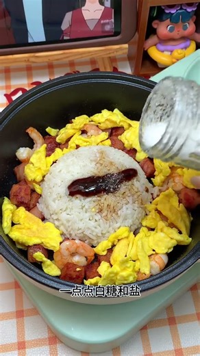 This seaweed luncheon meat and shrimp fried rice is so delicious! #StreetstallDelicious