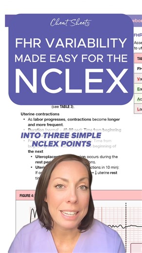 Would you know how to answer a question about FHR variability on the NCLEX?🧐 Comment “Crash Course” down below and we'll send over our collection of high-yield full crash course videos💌✨#NCLEX #nursingstudent #nursingschool | NCLEX Bootcamp