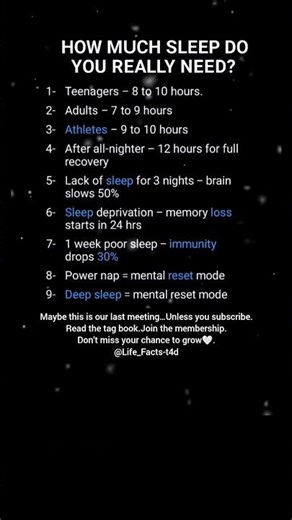 How Much Sleep Do You Really Need #shorts