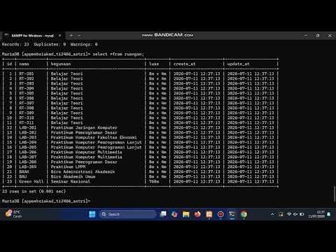 UAS Web Framework Programming – Implementasi CRUD API Menggunakan Node.js, Express, MySQL, dan XAMPP