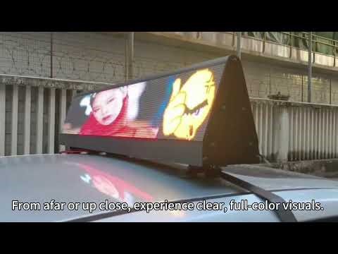 Double Sided Car Roof Top LED Sign Triangle Digital Panel Programmable