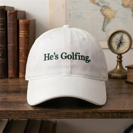 Funny Golf Hat Embroidered, He’s Golfing Cap, Vintage Dad Hat, Minimalist Golf Cap, Unisex Baseball Hat, Gift for Golfer, Casual Sports Hat - Etsy