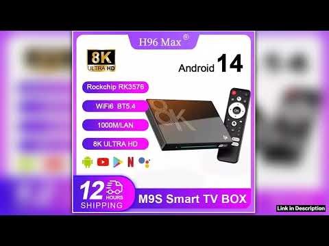 H96 MAX M9S Smart TV Box Android14 AI VisionPQ 8 Core CPU Rockchip RK3576 AIMENC8K AHD Video Decodi