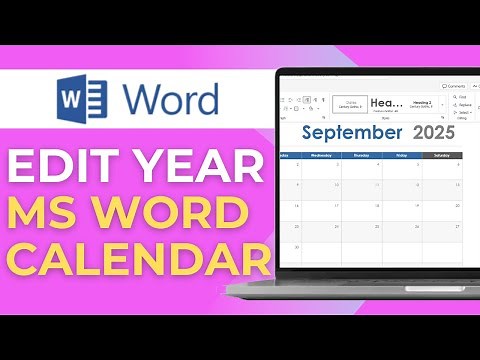 How to Change Year in Microsoft Word Calendar Template (Full 2026 Guide)
